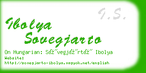 ibolya sovegjarto business card